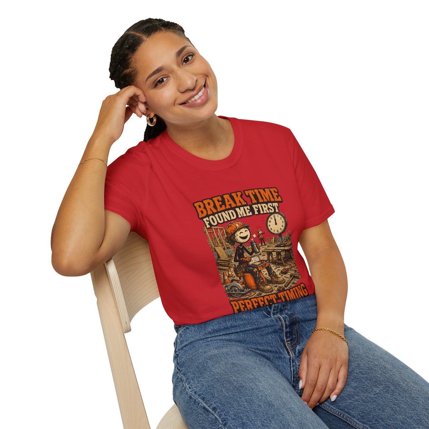 Break Time Found Me First Work Humor Shirt product mockup 49 — House of Lushella