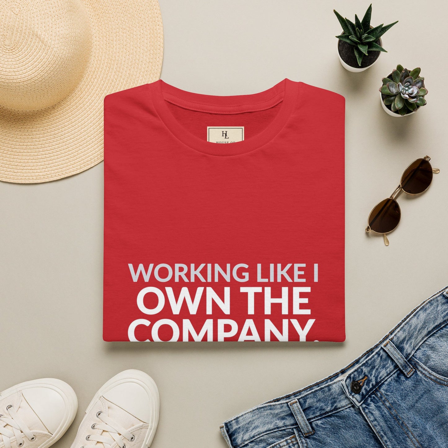 Working Like I Own the Company Work Humor Shirt product mockup, view 20