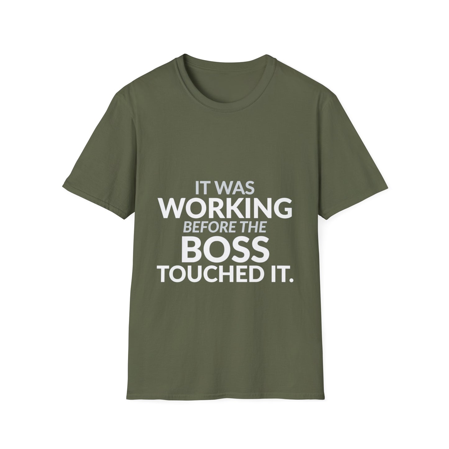 Working Before the Boss Touched It Funny Shirt product mockup 6 — House of Lushella
