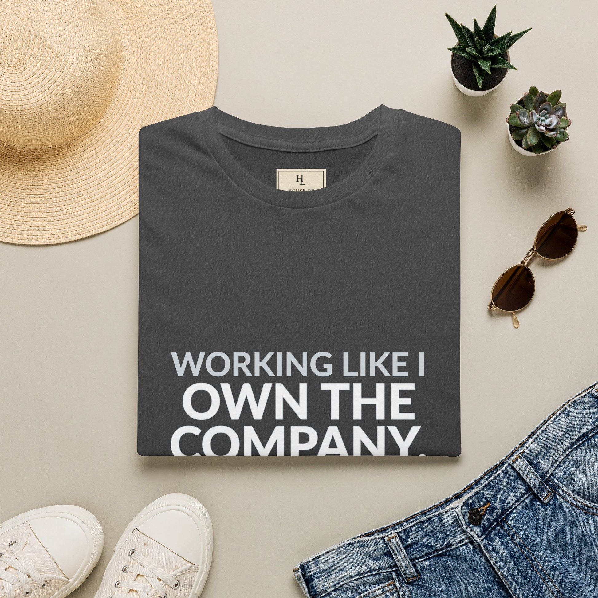 Working Like I Own the Company Work Humor Shirt product mockup, view 11