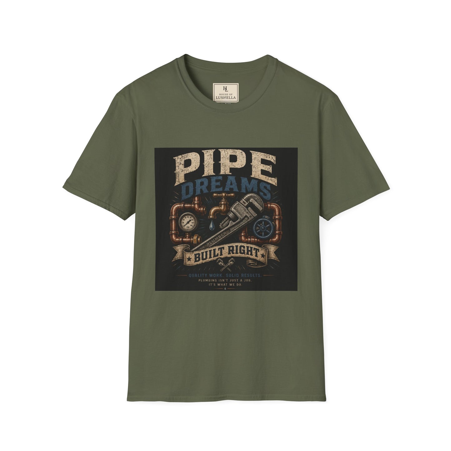 Pipe Dreams Plumber Shirt product mockup, view 3