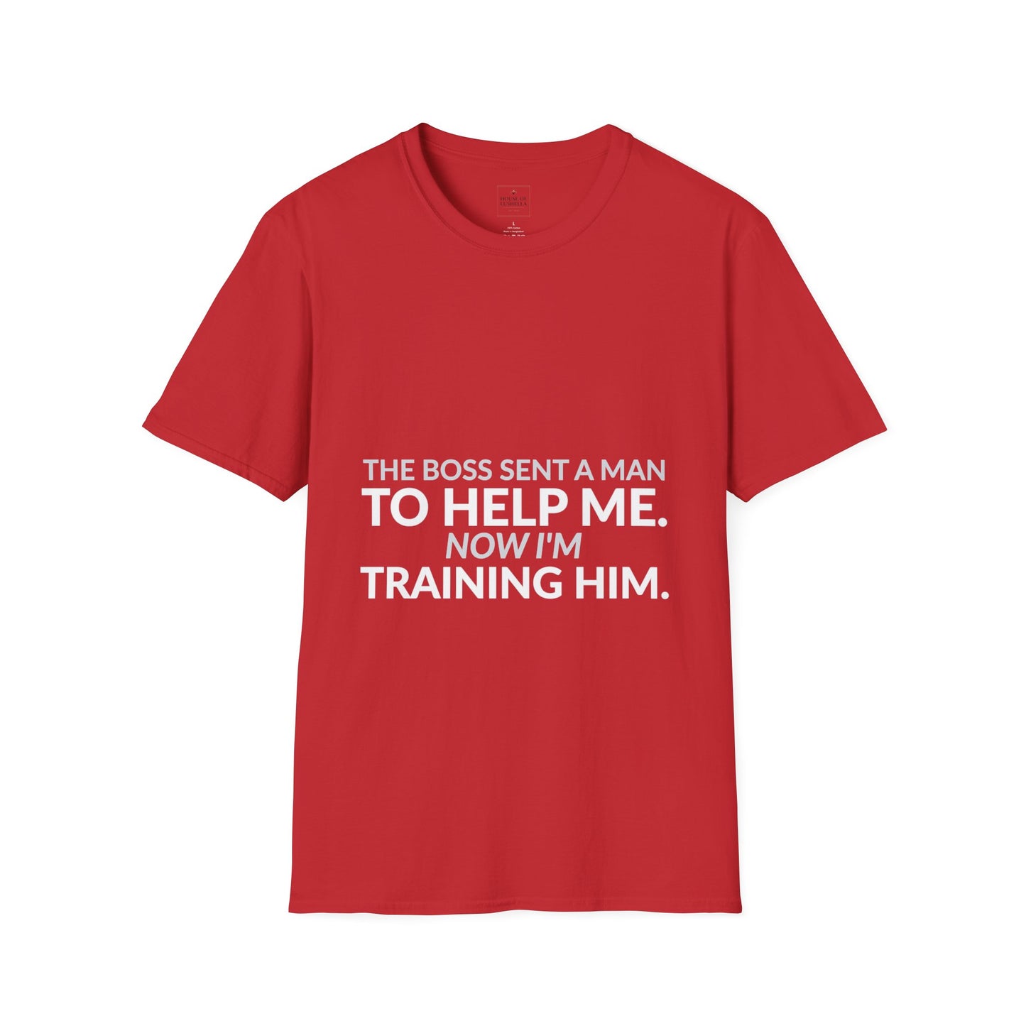 Boss Sent Help Now I Am Training Him Shirt product mockup 11 — House of Lushella