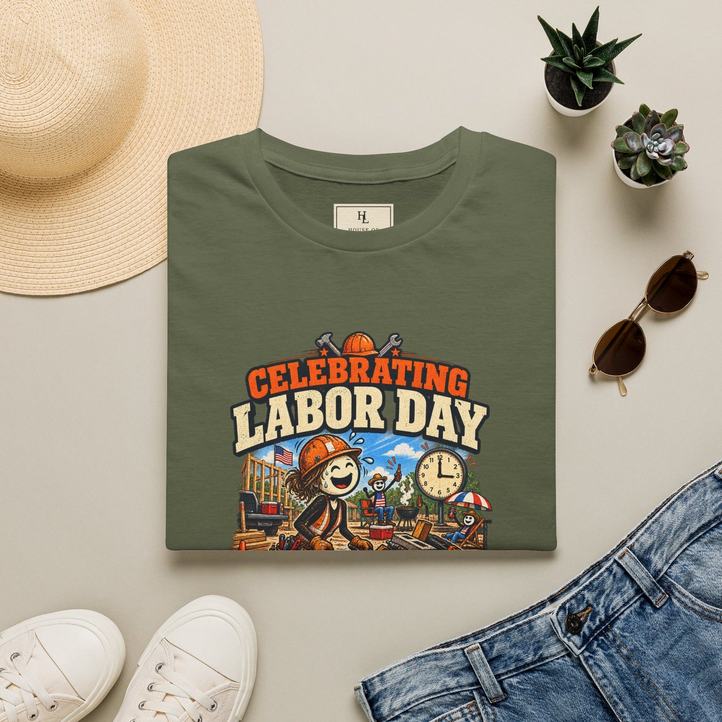 Celebrating Labor Day by Laboring. | Construction T-Shirt