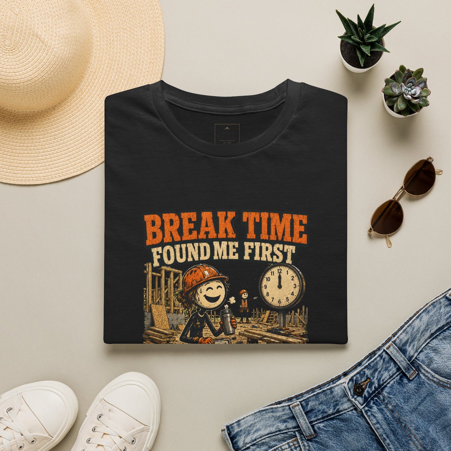 Break Time Found Me First Work Humor Shirt product mockup 2 — House of Lushella