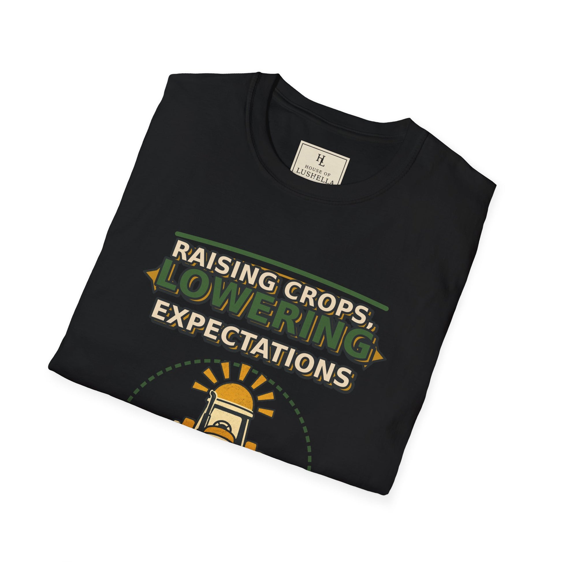 Raising Crops Lowering Expectations Farm Shirt product mockup, view 12