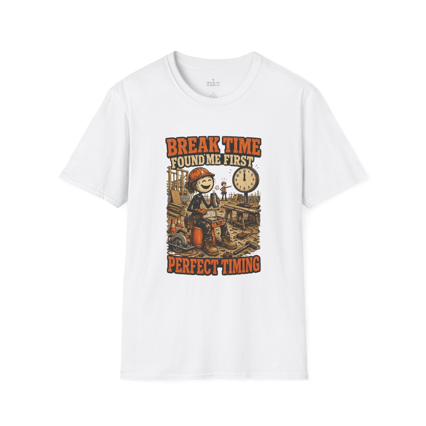 Break Time Found Me First Work Humor Shirt product mockup 10 — House of Lushella