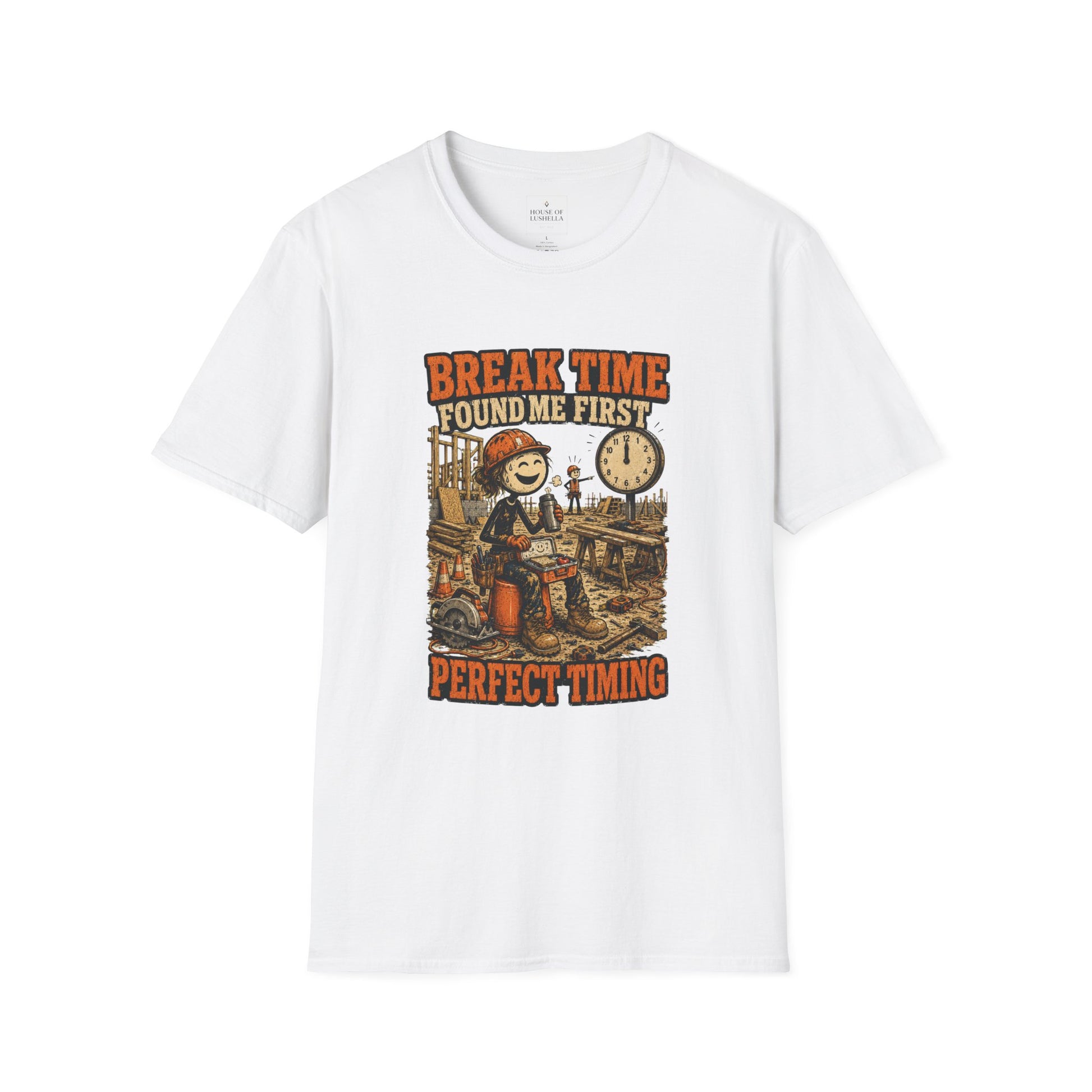 Break Time Found Me First Work Humor Shirt product mockup 10 — House of Lushella