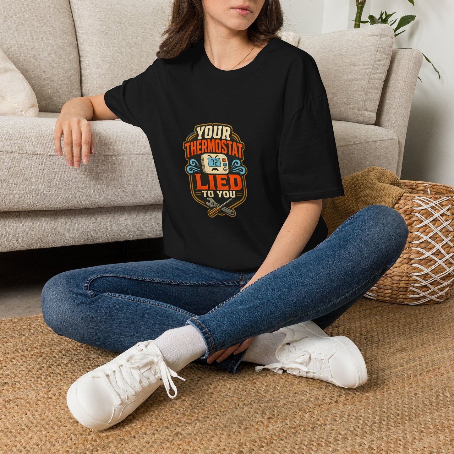Your Thermostat Lied to You HVAC Shirt product mockup 5 — House of Lushella