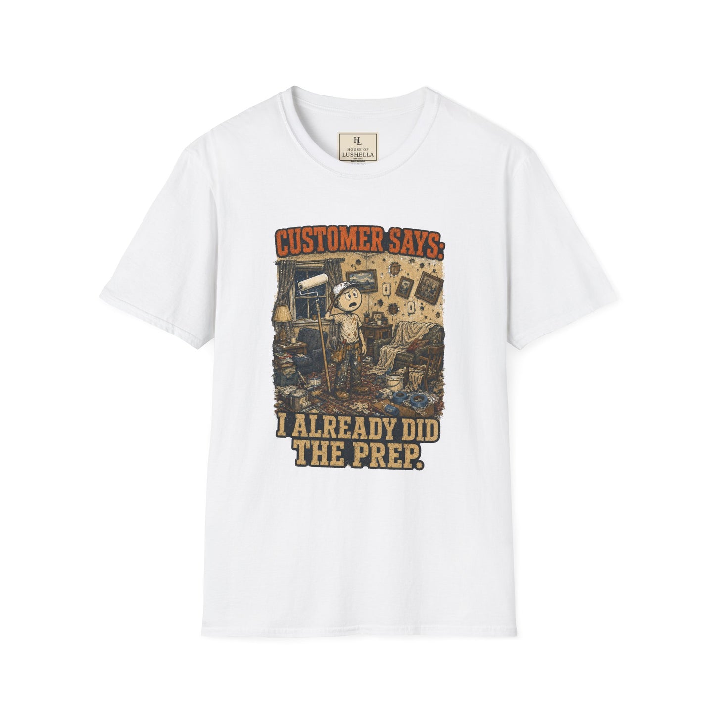 Customer Already Did the Prep Painter Shirt on a White T-shirt — House of Lushella
