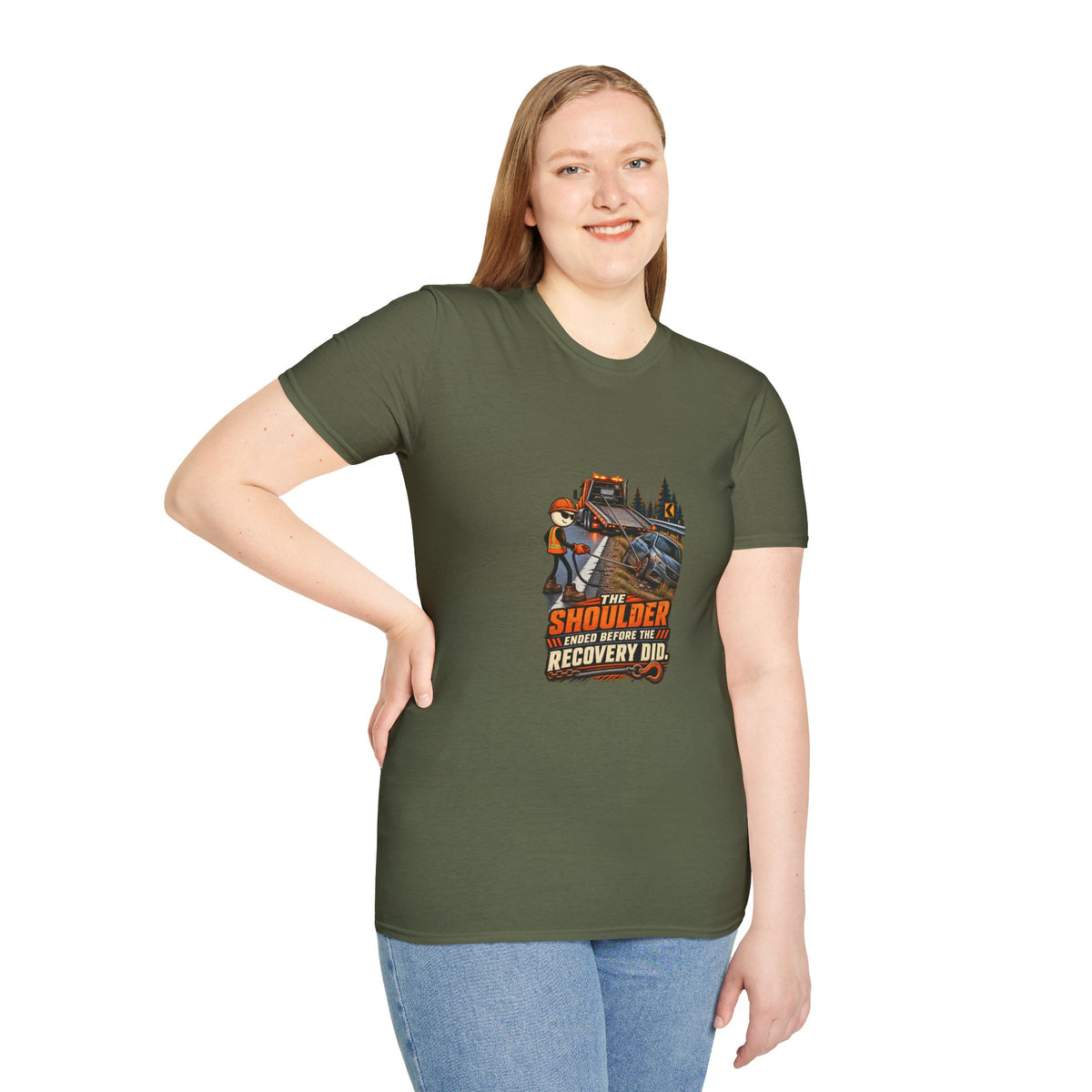 The Shoulder Ended Before the Recovery Did | Towing T-Shirt product mockup