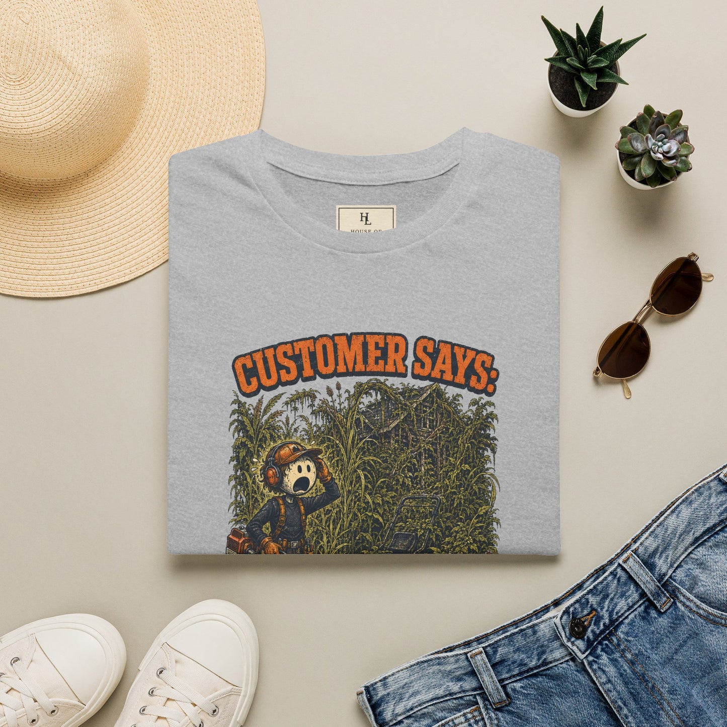 It’s Just a Little Overgrown Lawn Care Shirt product mockup, view 17 — House of Lushella