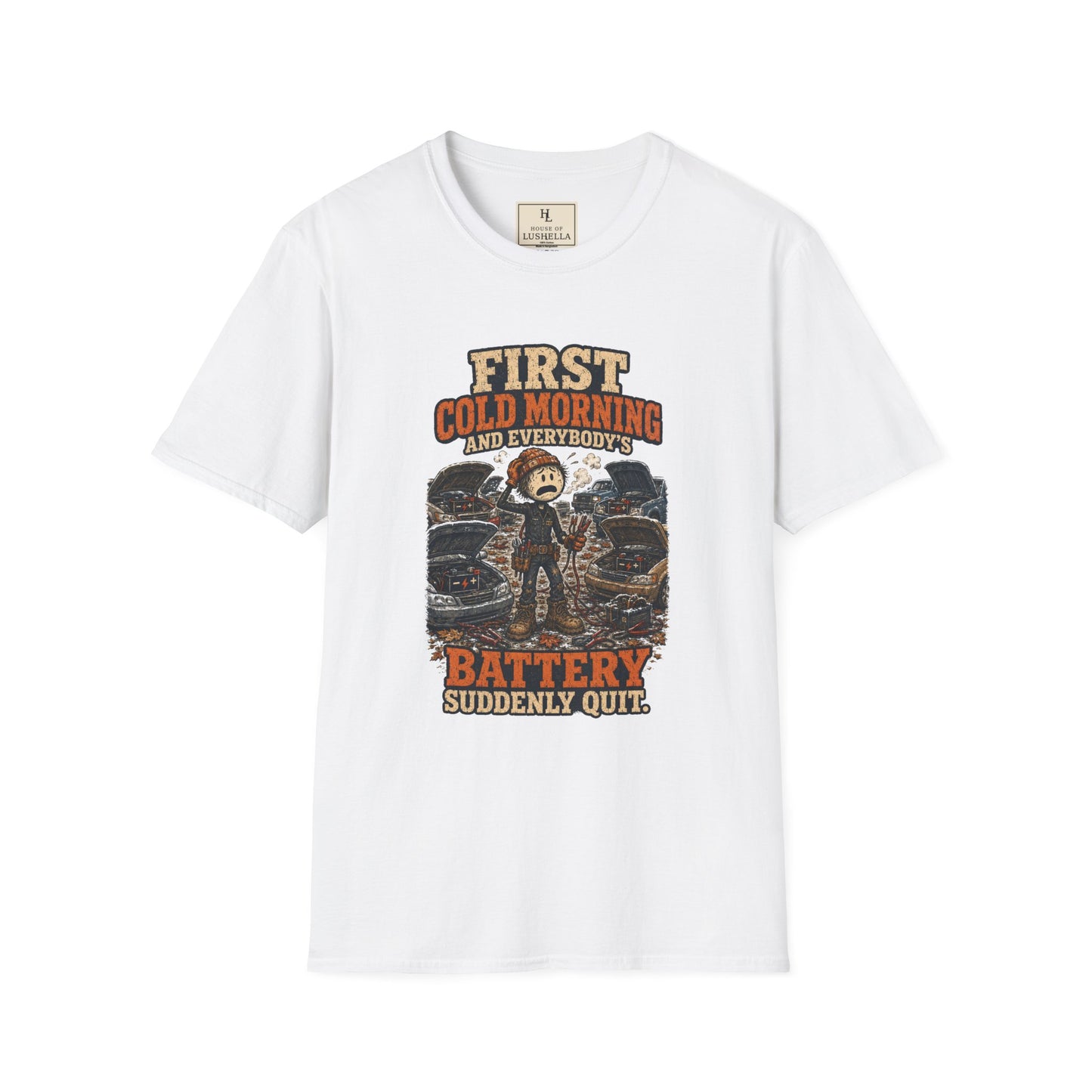 First Cold Morning and Everybody’s Battery Suddenly Quit. | Mechanic T-Shirt