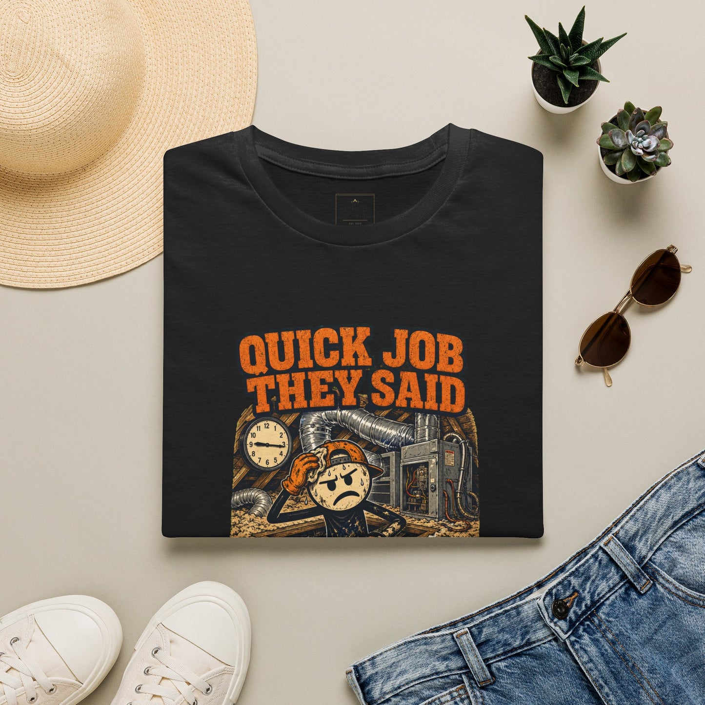 Quick Job They Said Three Hours Later Mechanic Shirt product mockup 2 — House of Lushella