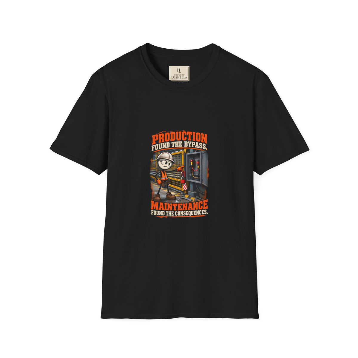 Production Found the Bypass | Industrial Maintenance T-Shirt product mockup