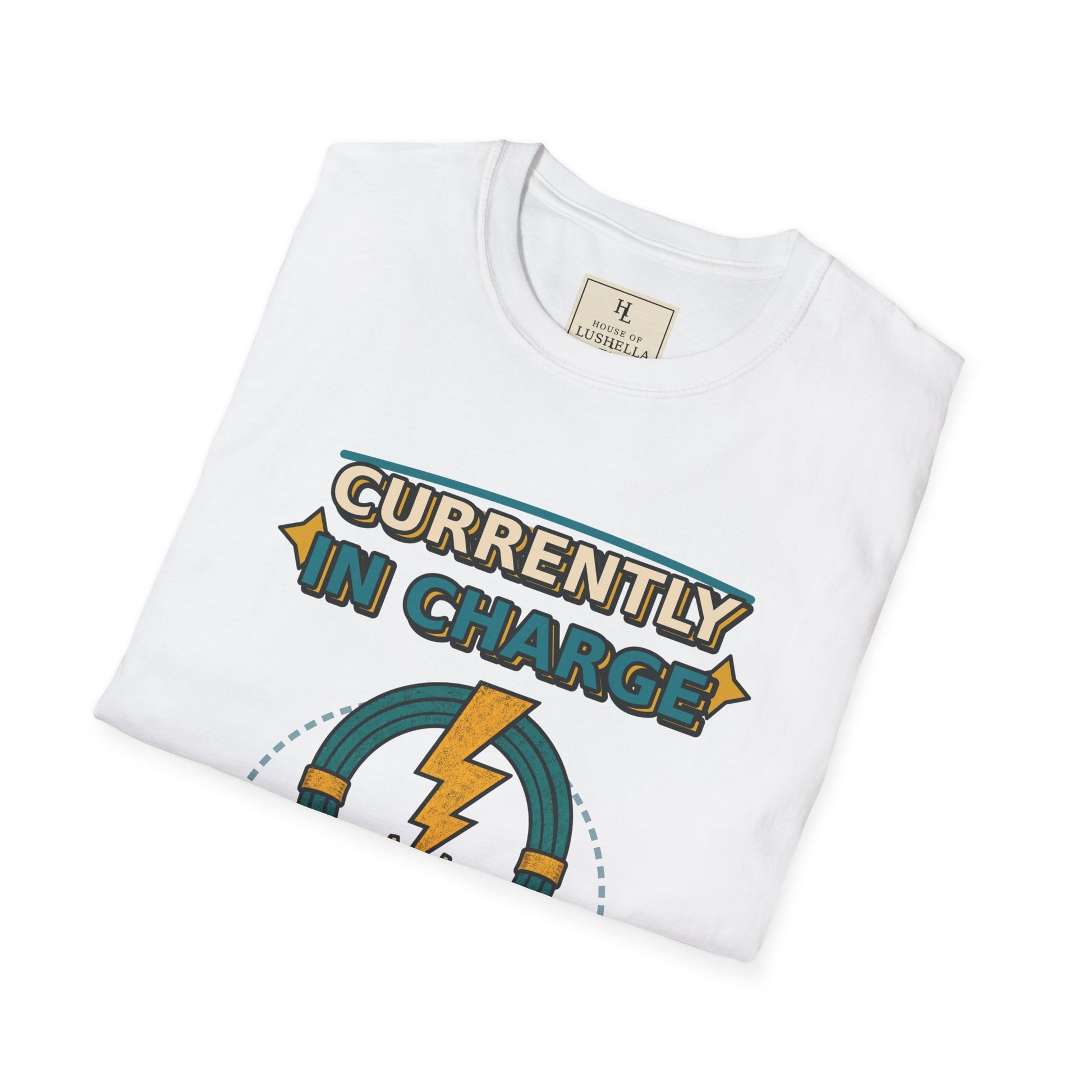 Currently in Charge Electrician Shirt product mockup, view 9