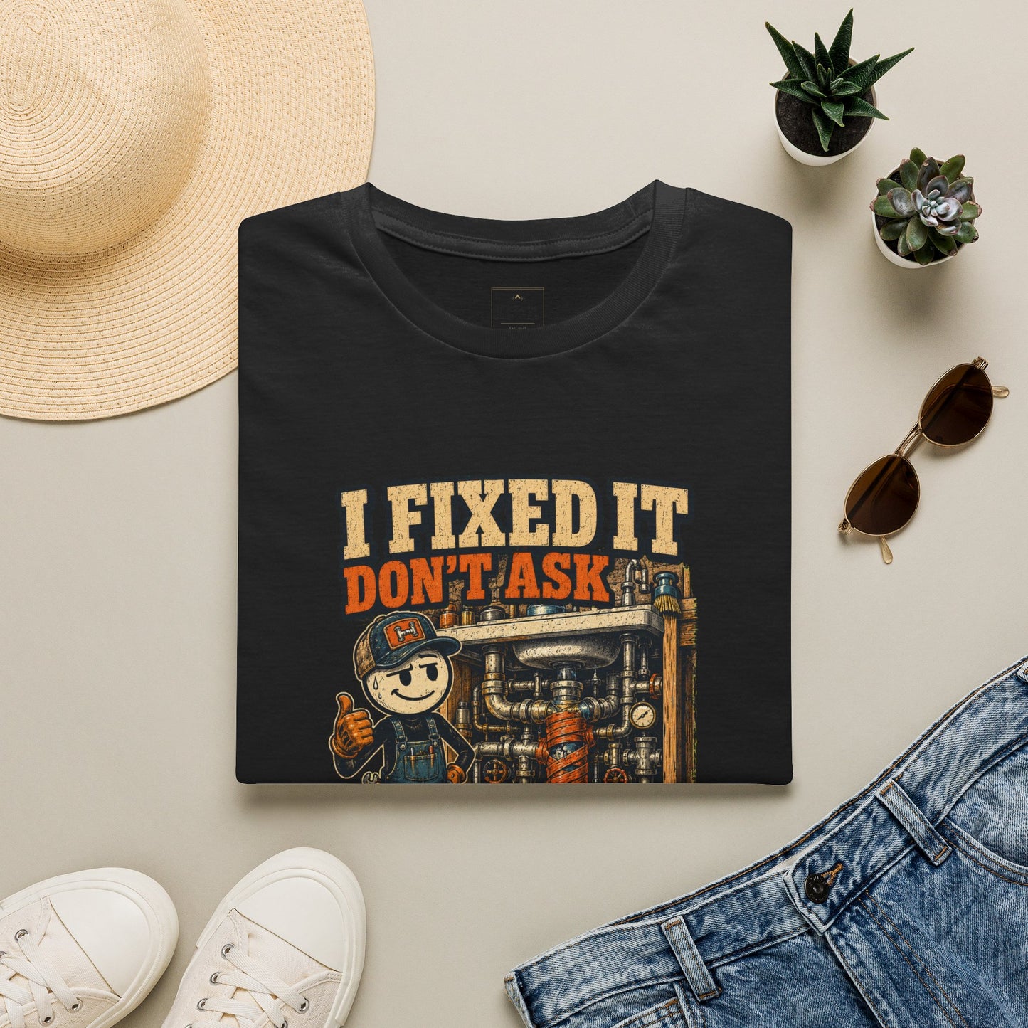I Fixed It Don’t Ask Mechanic Shirt product mockup 2 — House of Lushella