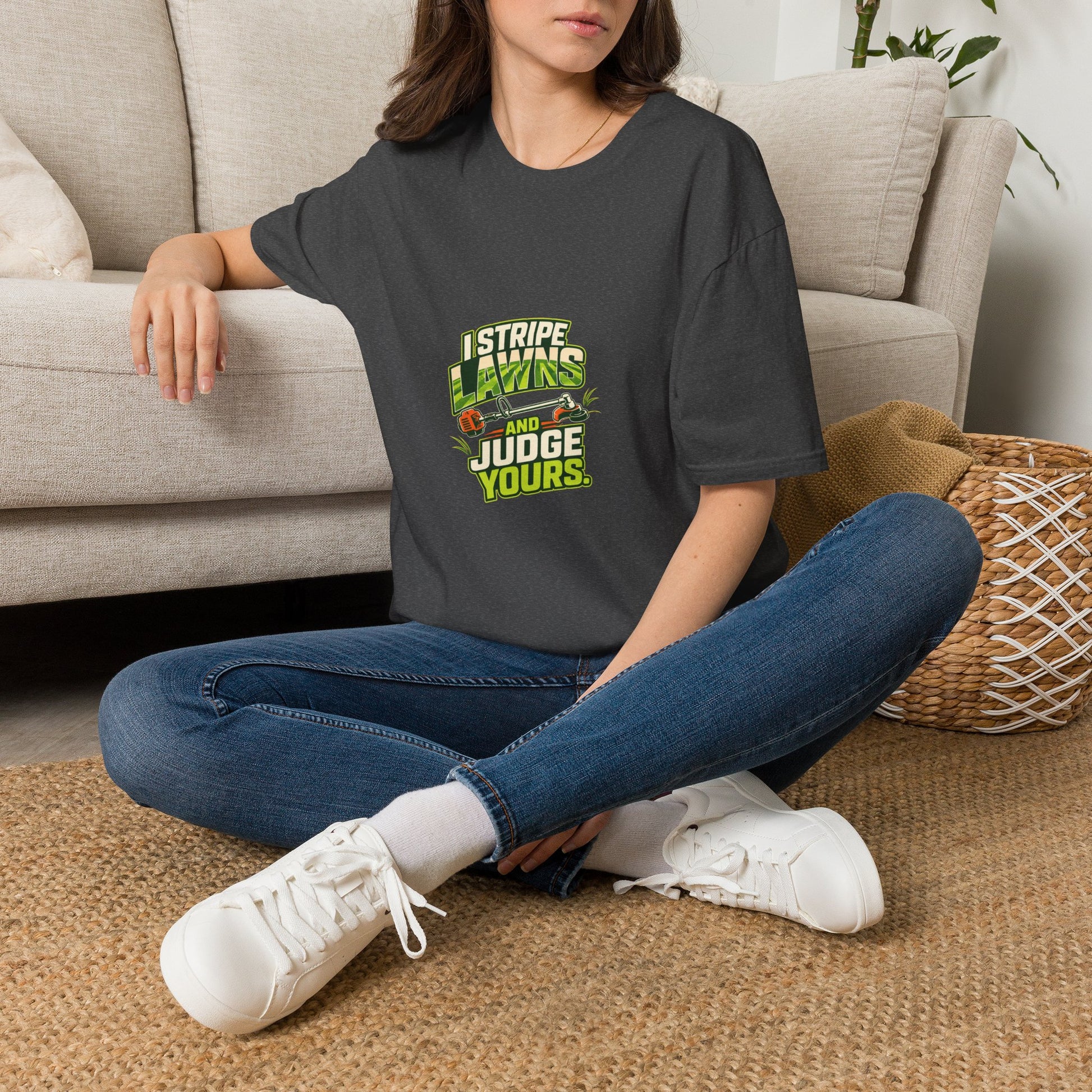 I Stripe Lawns and Judge Yours Lawn Care Shirt product mockup 13 — House of Lushella