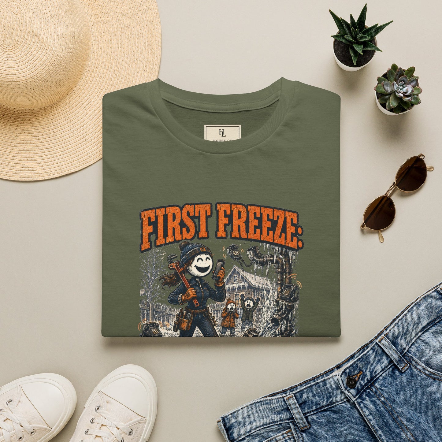 First Freeze: Plumbers Enter the Chat. | Plumber T-Shirt