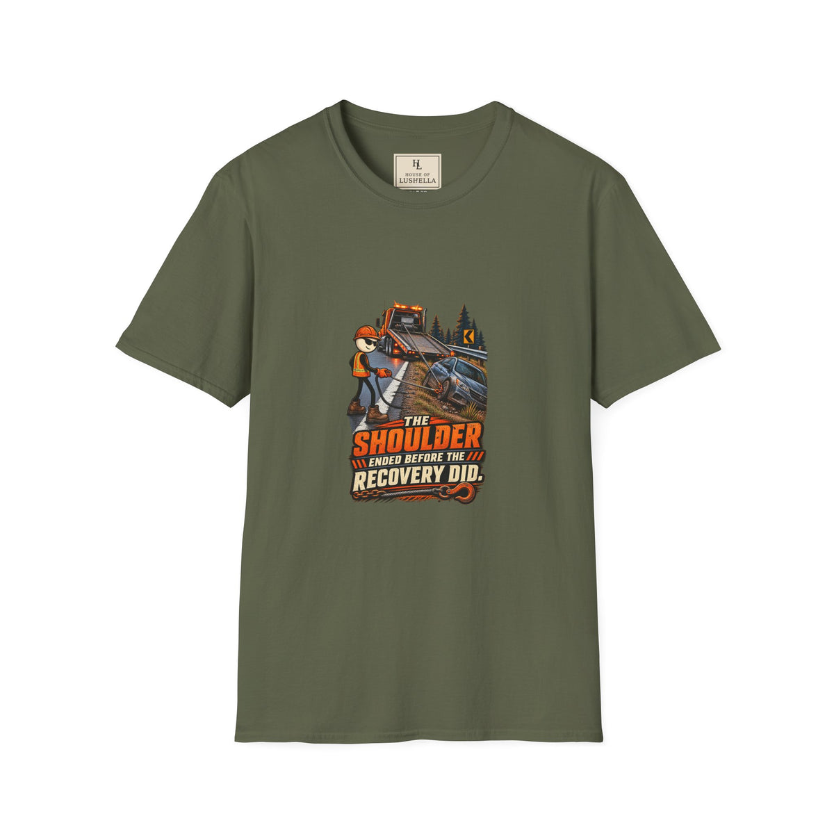 The Shoulder Ended Before the Recovery Did | Towing T-Shirt product mockup