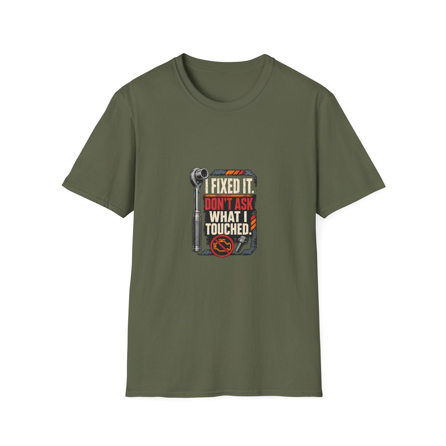 I Fixed It Don't Ask What I Touched Mechanic Shirt product mockup 2 — House of Lushella