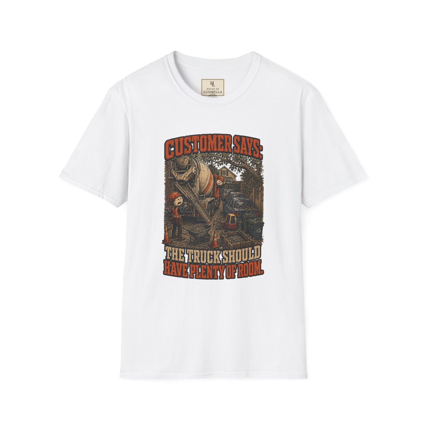 Truck Has Plenty of Room Concrete Crew Shirt on a White T-shirt — House of Lushella