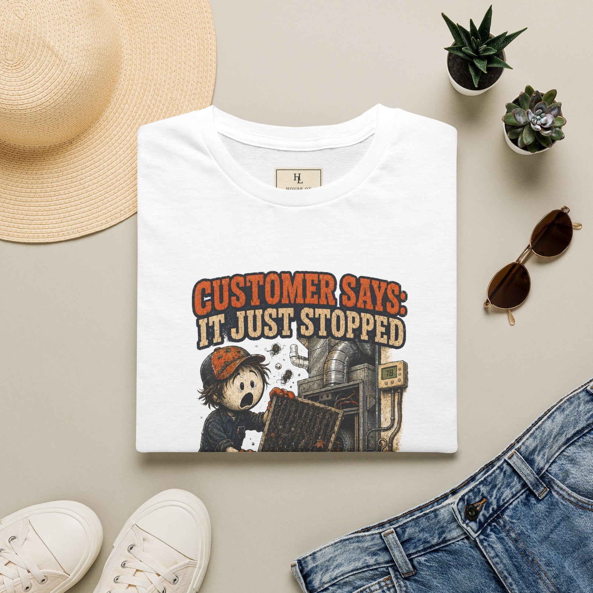 It Just Stopped Cooling Today HVAC Shirt product mockup, view 13 — House of Lushella