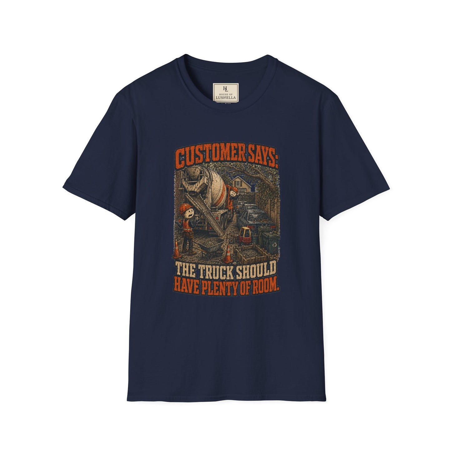 Truck Has Plenty of Room Concrete Crew Shirt on a Navy T-shirt — House of Lushella