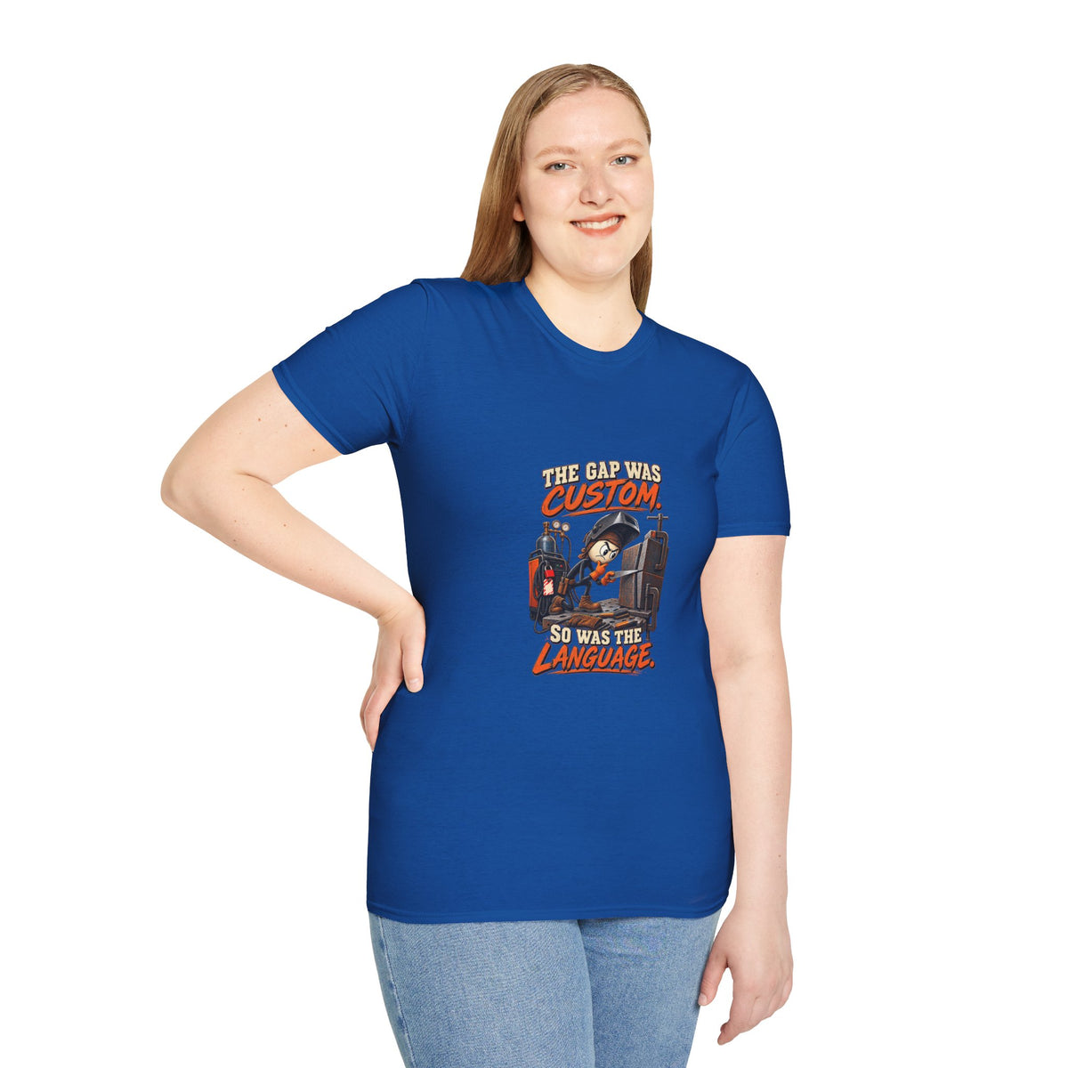 The Gap Was Custom, So Was the Language | Welder T-Shirt product mockup