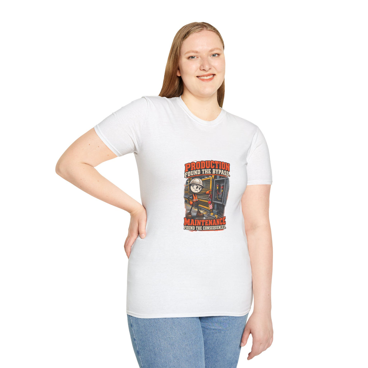 Production Found the Bypass | Industrial Maintenance T-Shirt product mockup