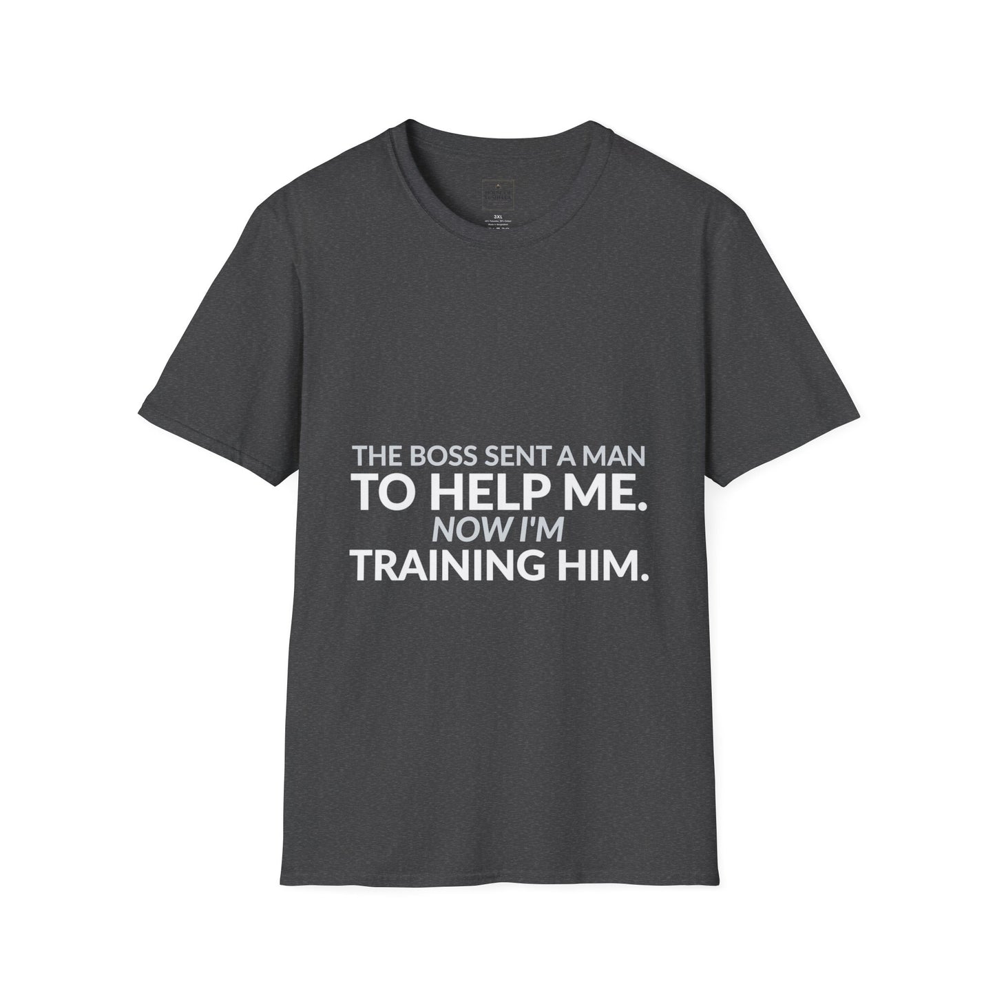 Boss Sent Help Now I Am Training Him Shirt product mockup 7 — House of Lushella