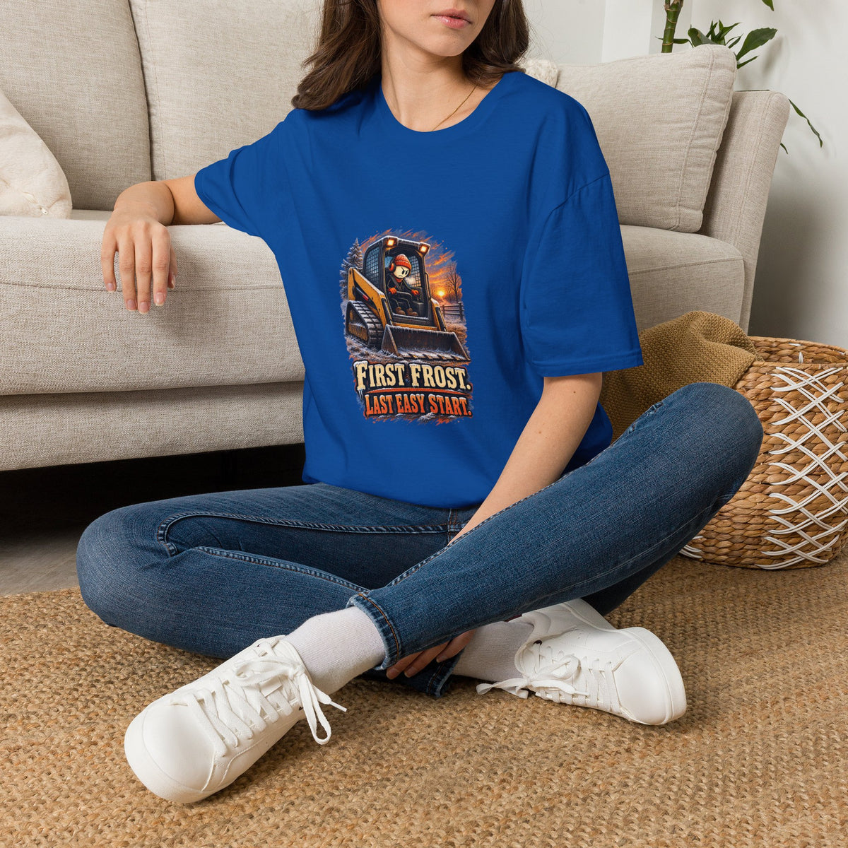 First Frost, Last Easy Start | Equipment Operator T-Shirt product mockup