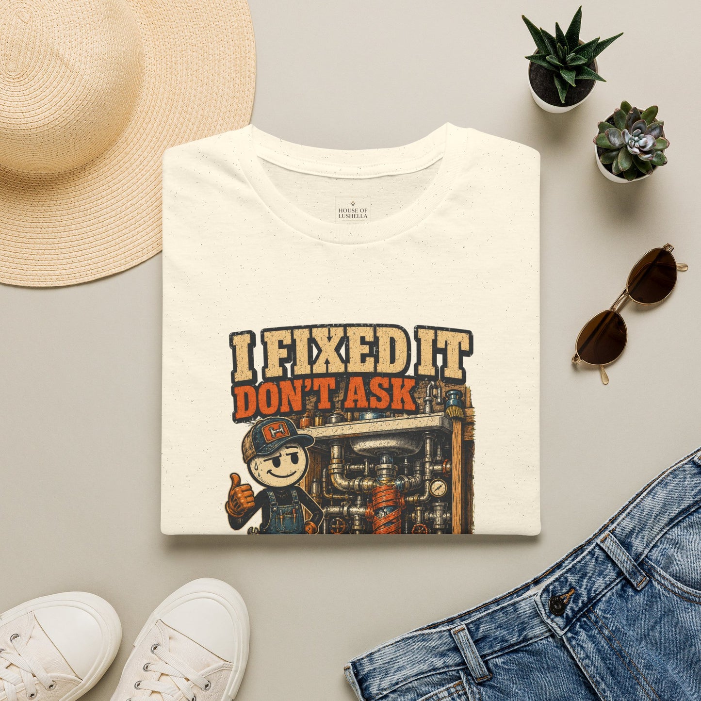 I Fixed It Don’t Ask Mechanic Shirt product mockup 4 — House of Lushella