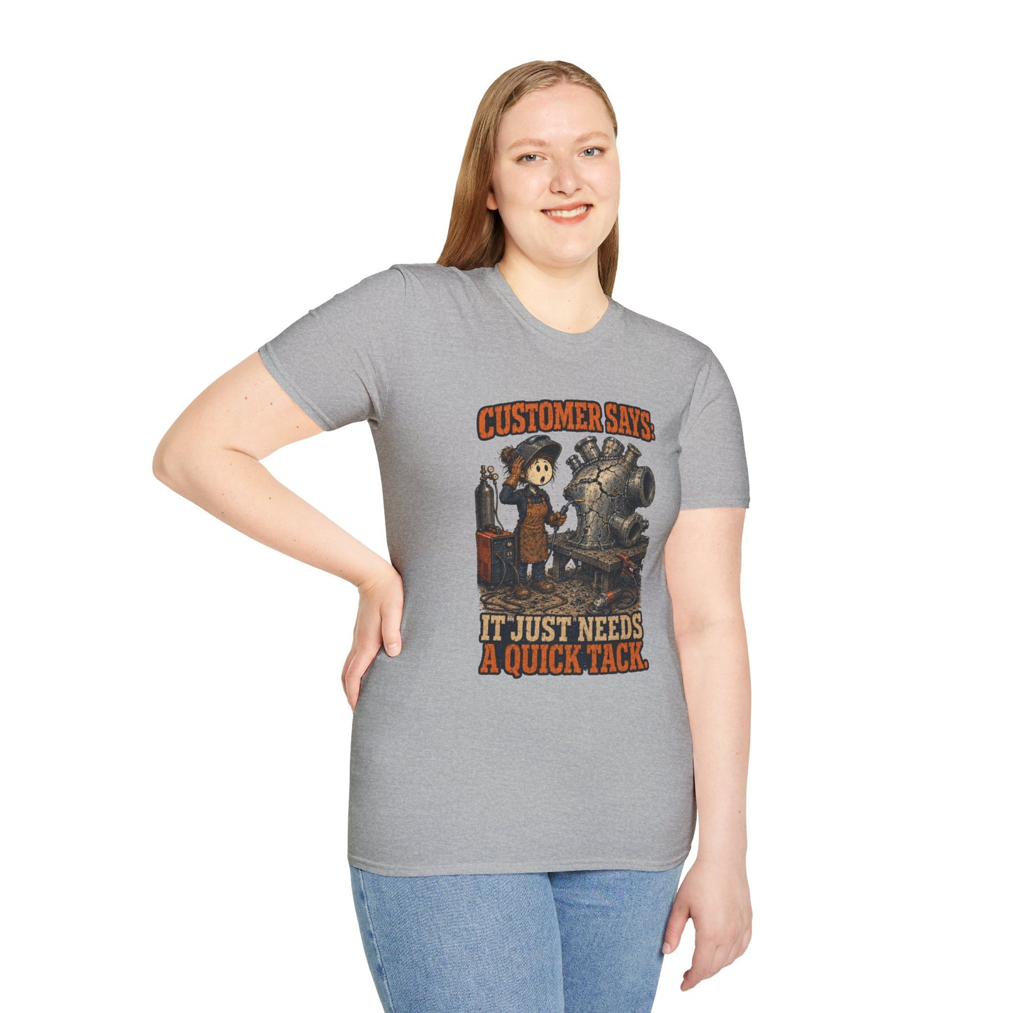 It Just Needs a Quick Tack Welder Shirt product mockup, view 16 — House of Lushella