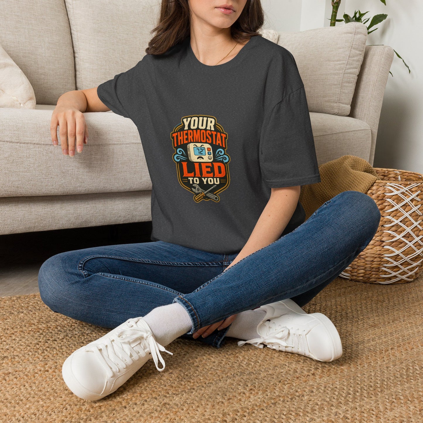 Your Thermostat Lied to You HVAC Shirt product mockup 13 — House of Lushella