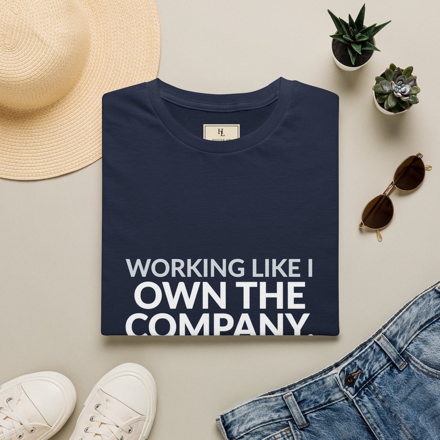 Working Like I Own the Company Work Humor Shirt product mockup, view 18
