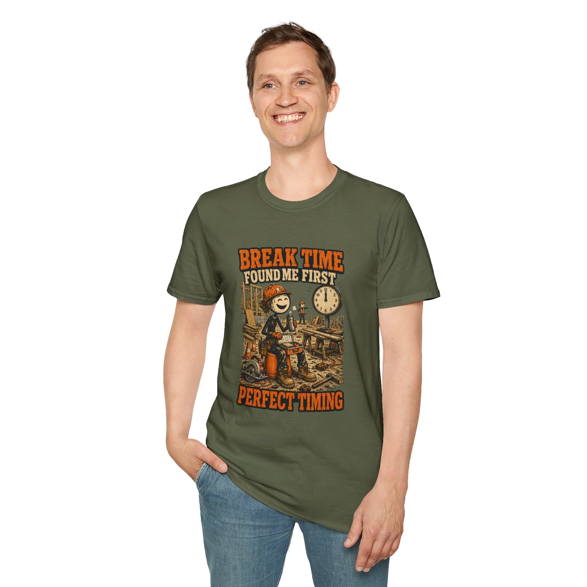 Break Time Found Me First Work Humor Shirt product mockup 28 — House of Lushella