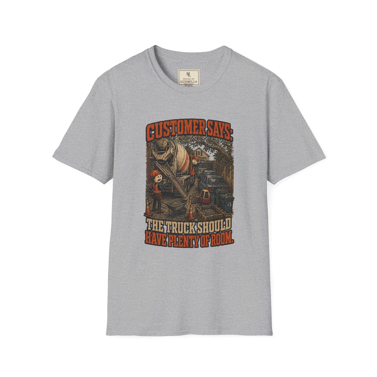 Truck Has Plenty of Room Concrete Crew Shirt on a Sport Grey T-shirt — House of Lushella