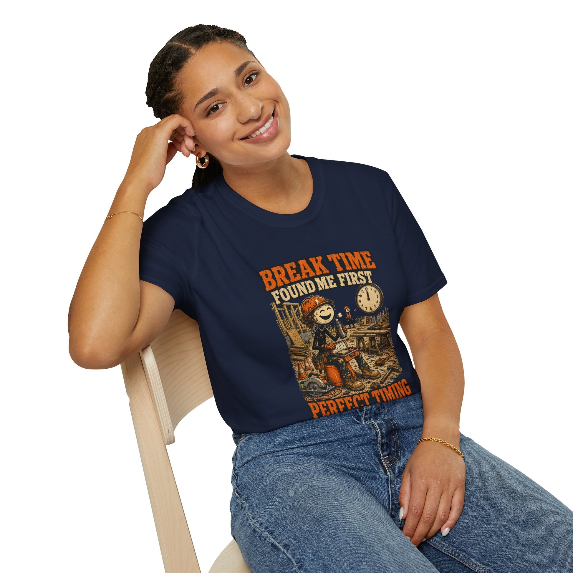 Break Time Found Me First Work Humor Shirt product mockup 44 — House of Lushella