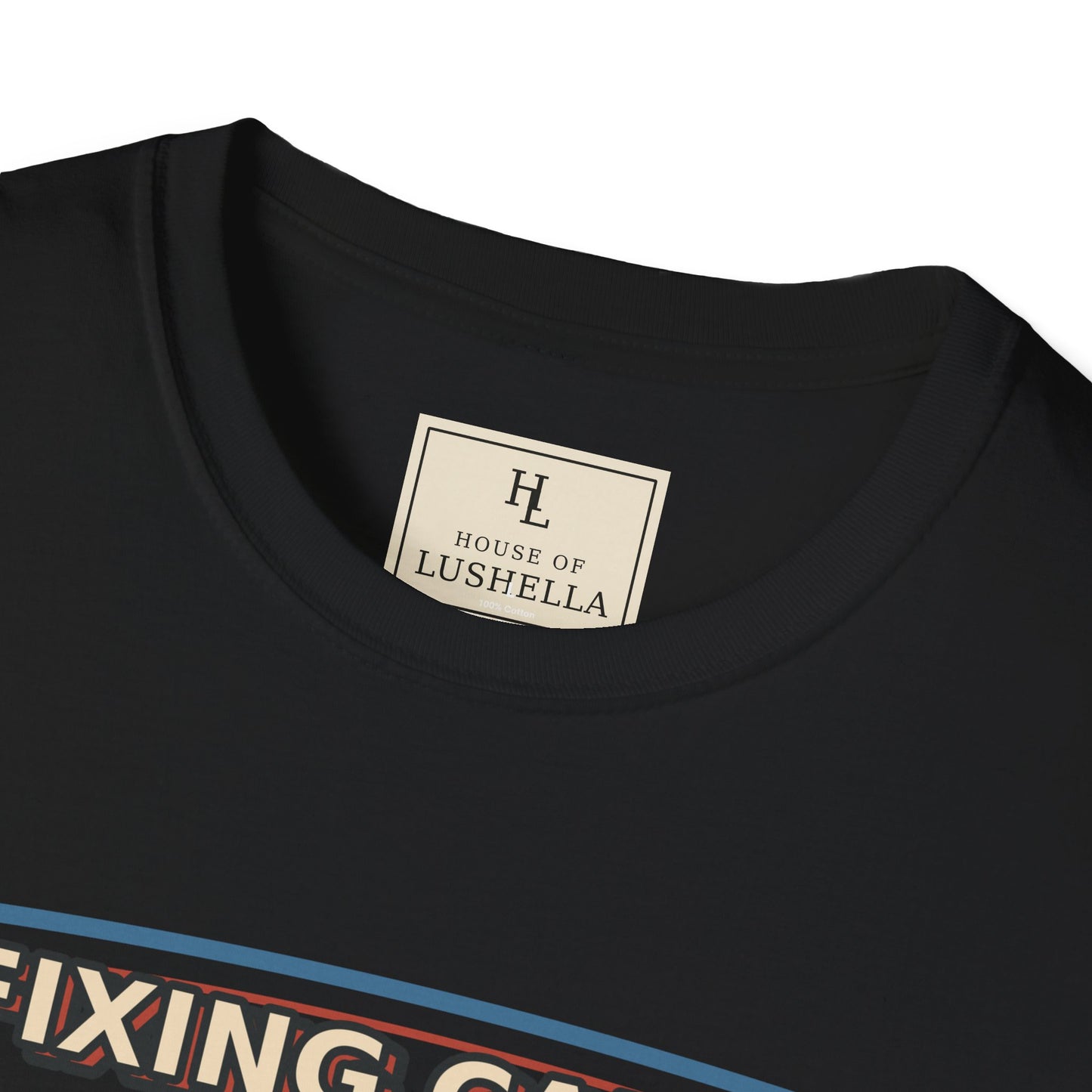 Fixing Cars Dodging Drama Mechanic Shirt product mockup, view 9