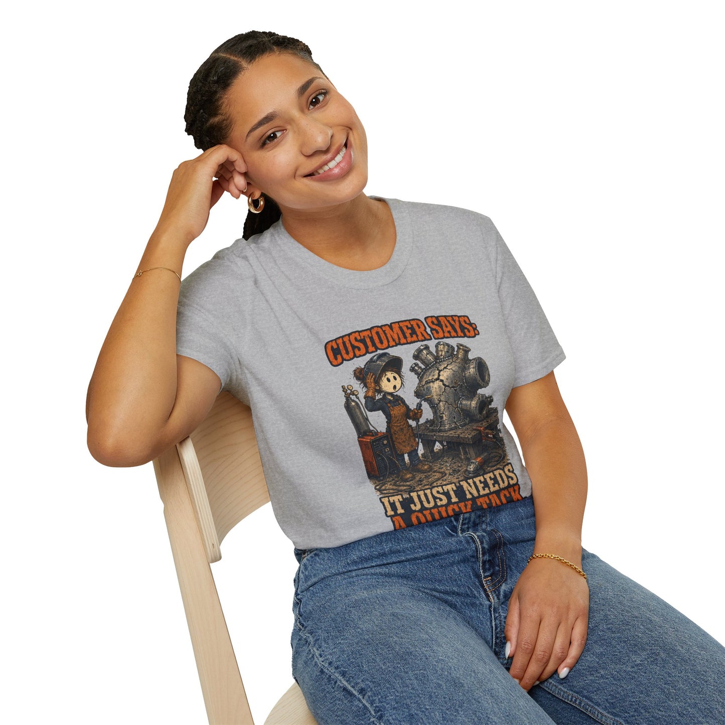 It Just Needs a Quick Tack Welder Shirt product mockup, view 18 — House of Lushella