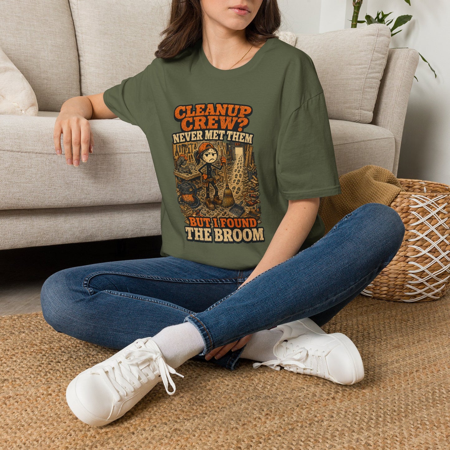 Cleanup Crew Never Met Them Work Humor Shirt product mockup 25 — House of Lushella
