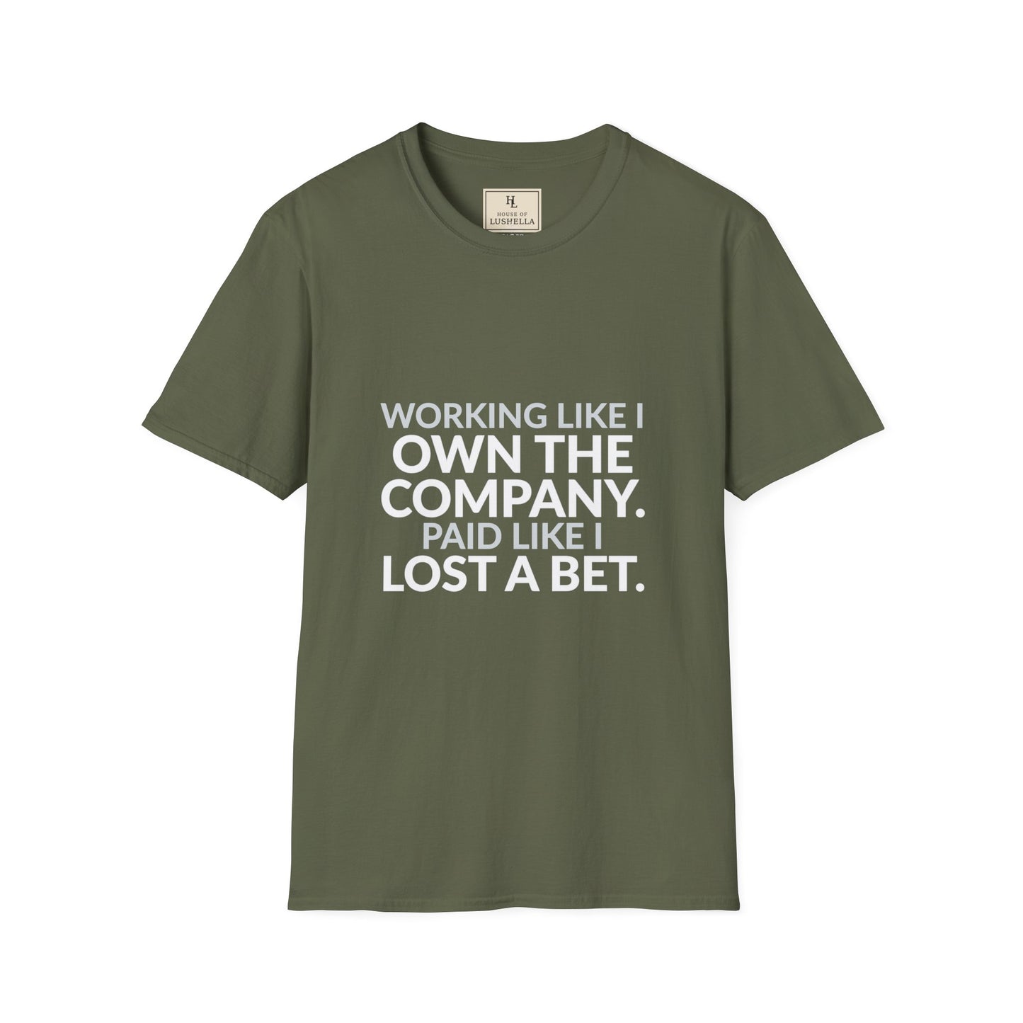 Working Like I Own the Company Work Humor Shirt product mockup, view 3