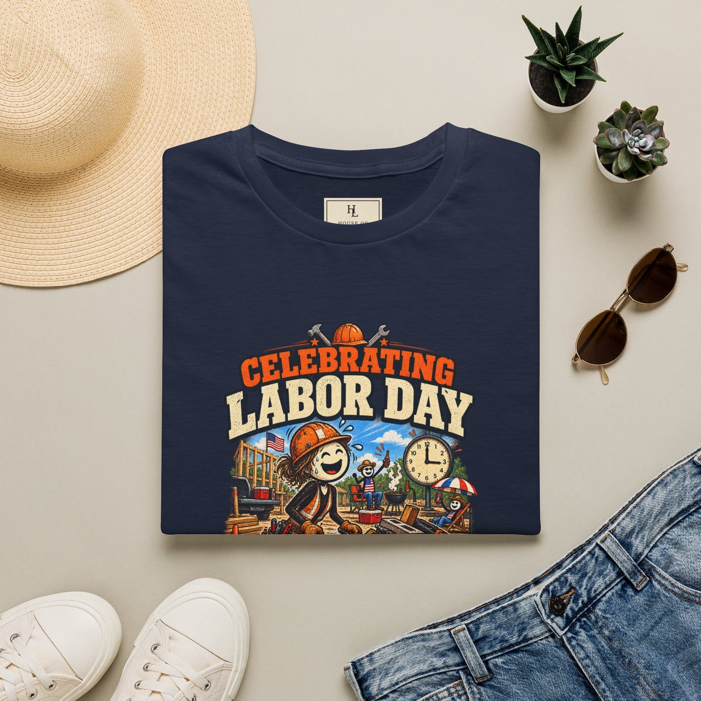 Celebrating Labor Day by Laboring. | Construction T-Shirt