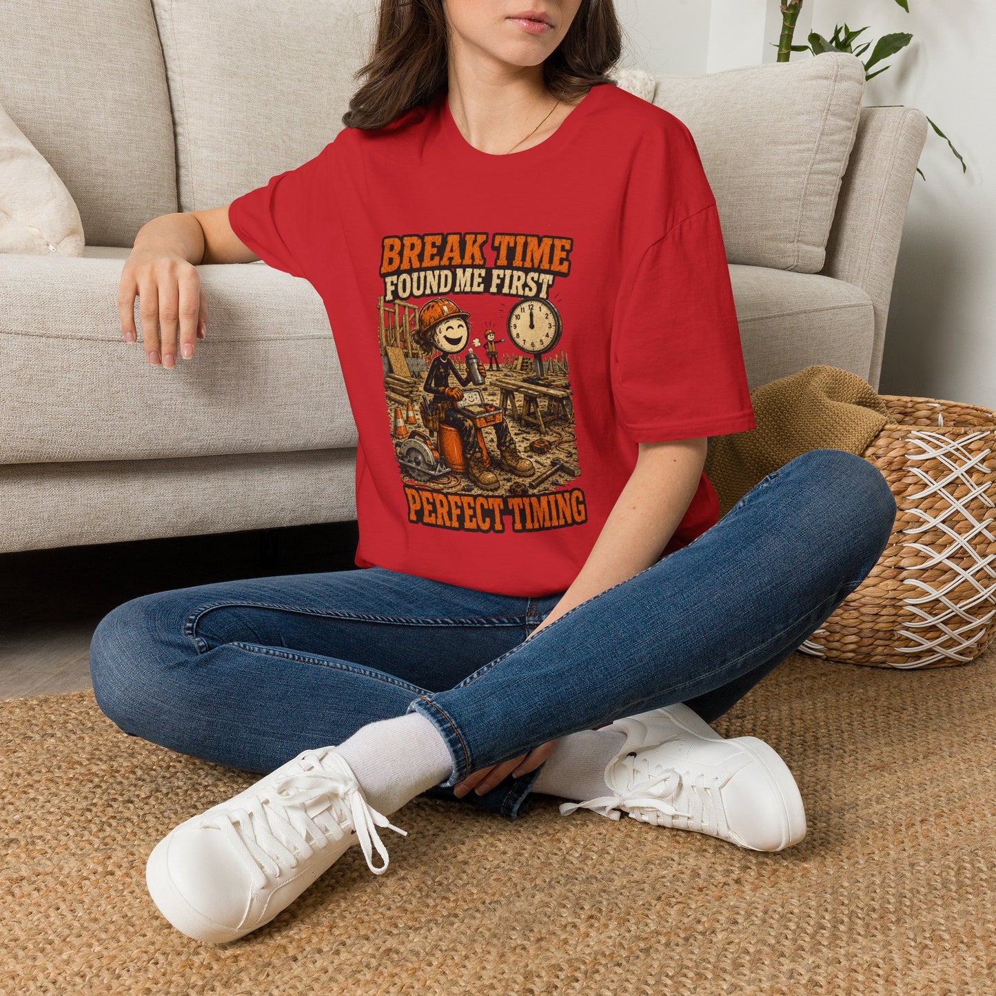 Break Time Found Me First Work Humor Shirt product mockup 45 — House of Lushella