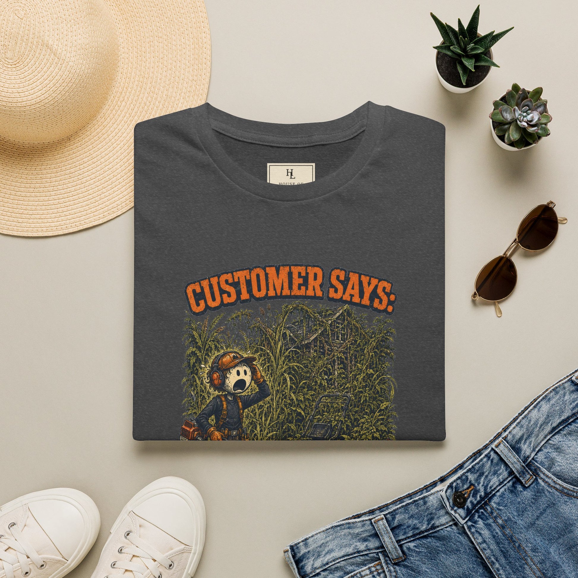 It’s Just a Little Overgrown Lawn Care Shirt product mockup, view 19 — House of Lushella