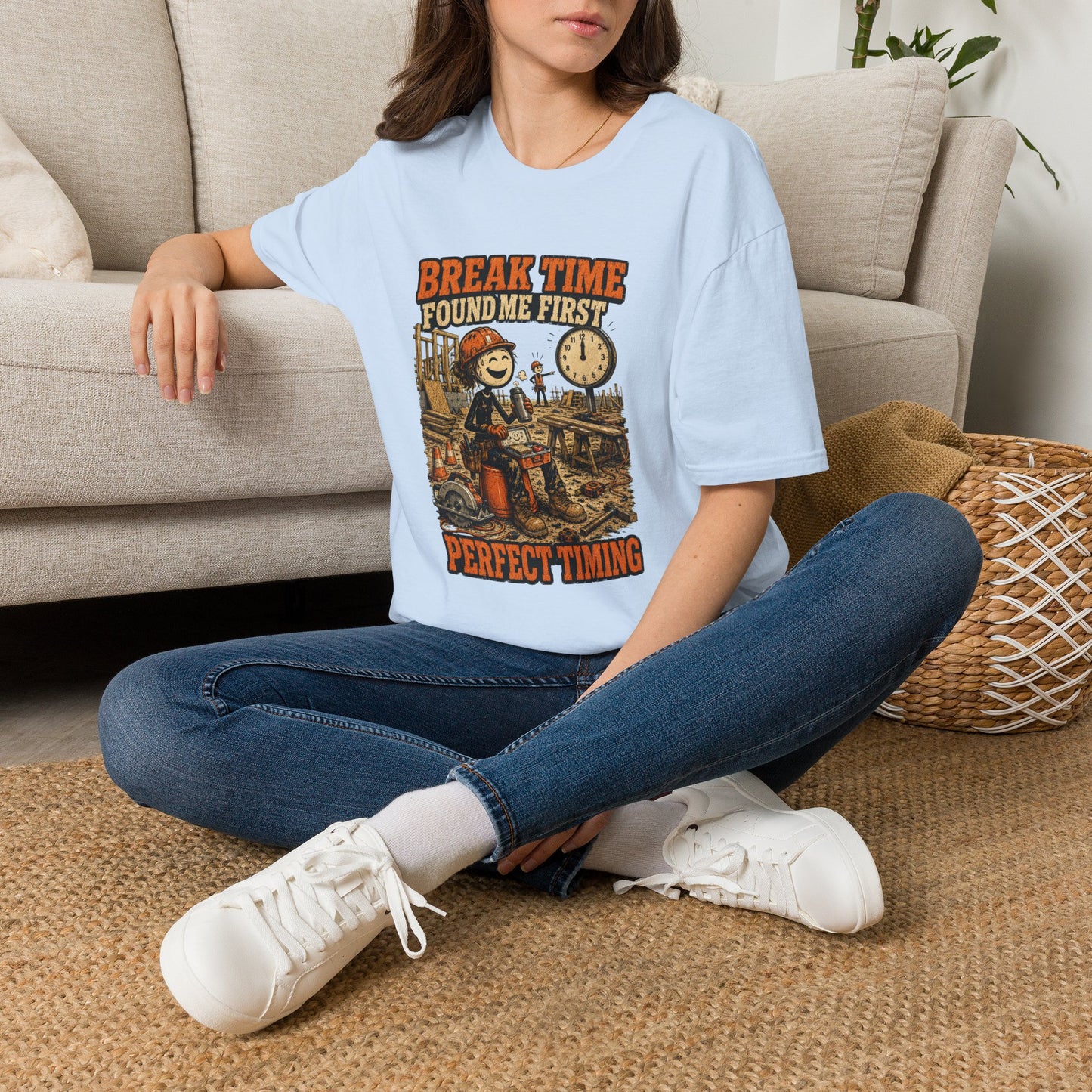 Break Time Found Me First Work Humor Shirt product mockup 30 — House of Lushella