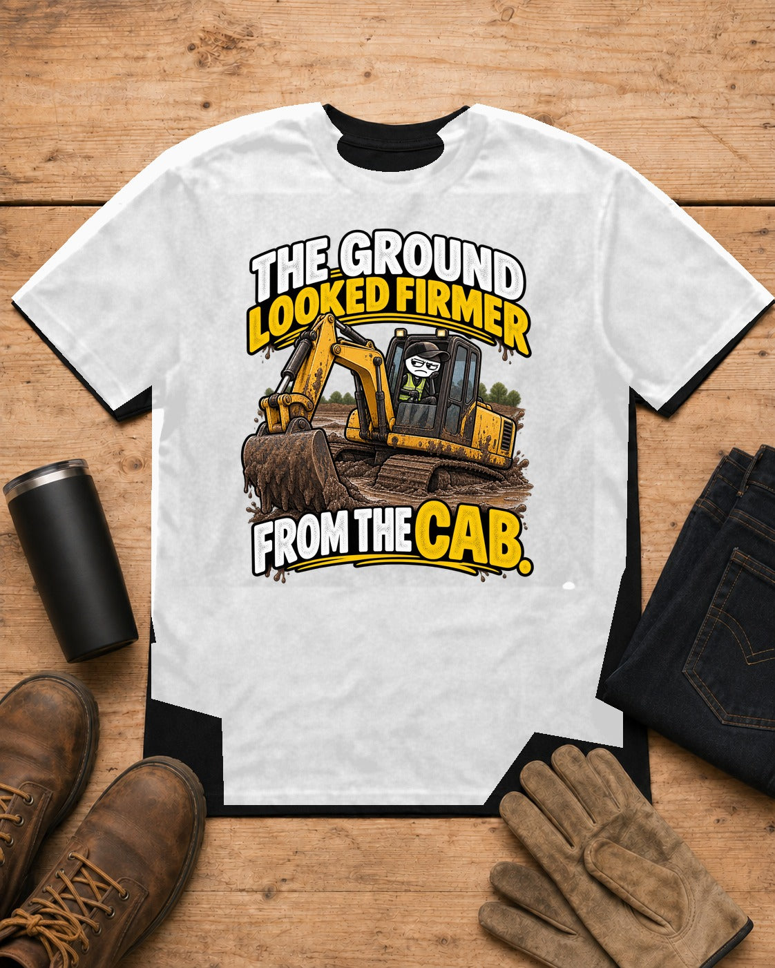 The Ground Looked Firmer From the Cab | Heavy Equipment T-Shirt