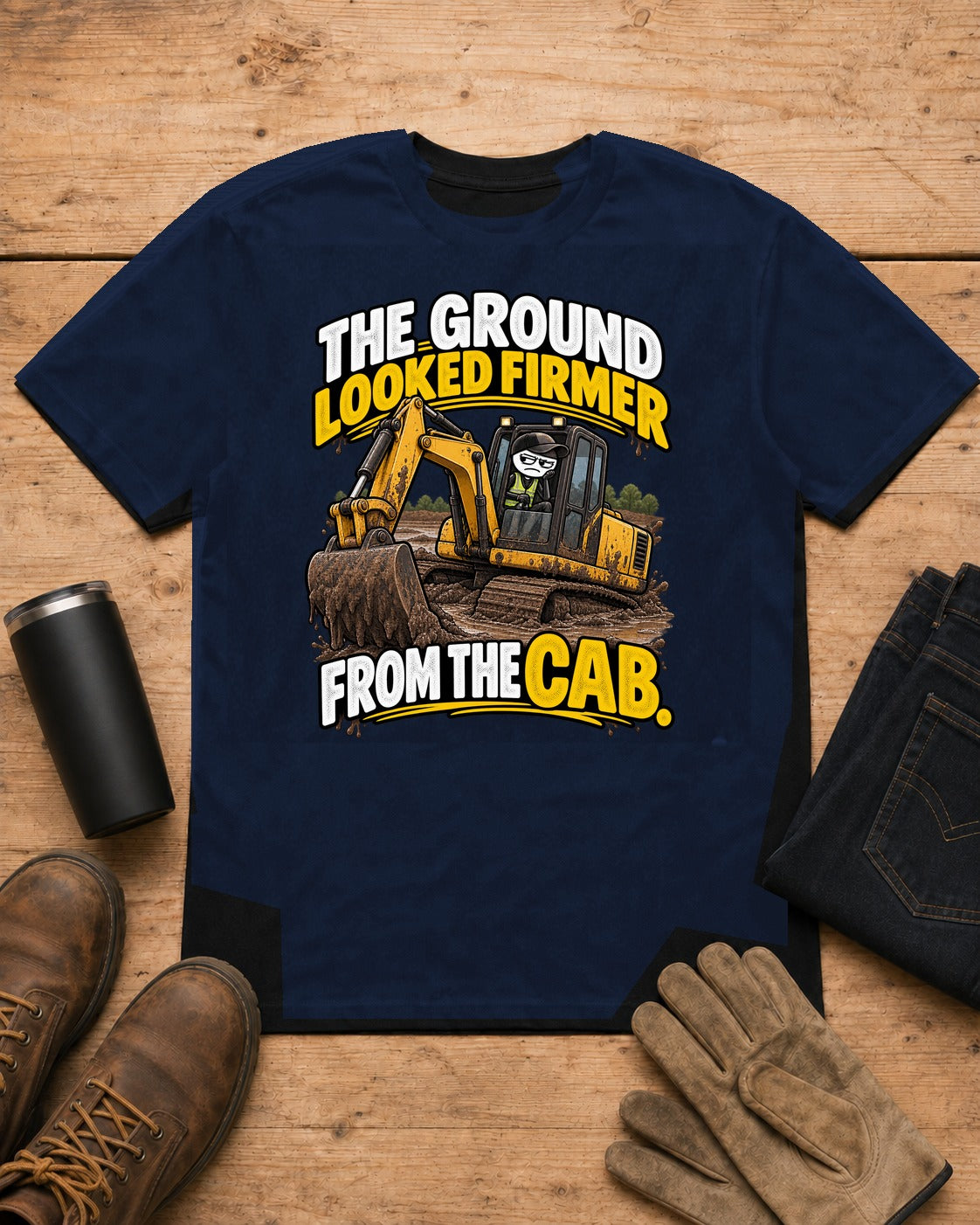 The Ground Looked Firmer From the Cab | Heavy Equipment T-Shirt