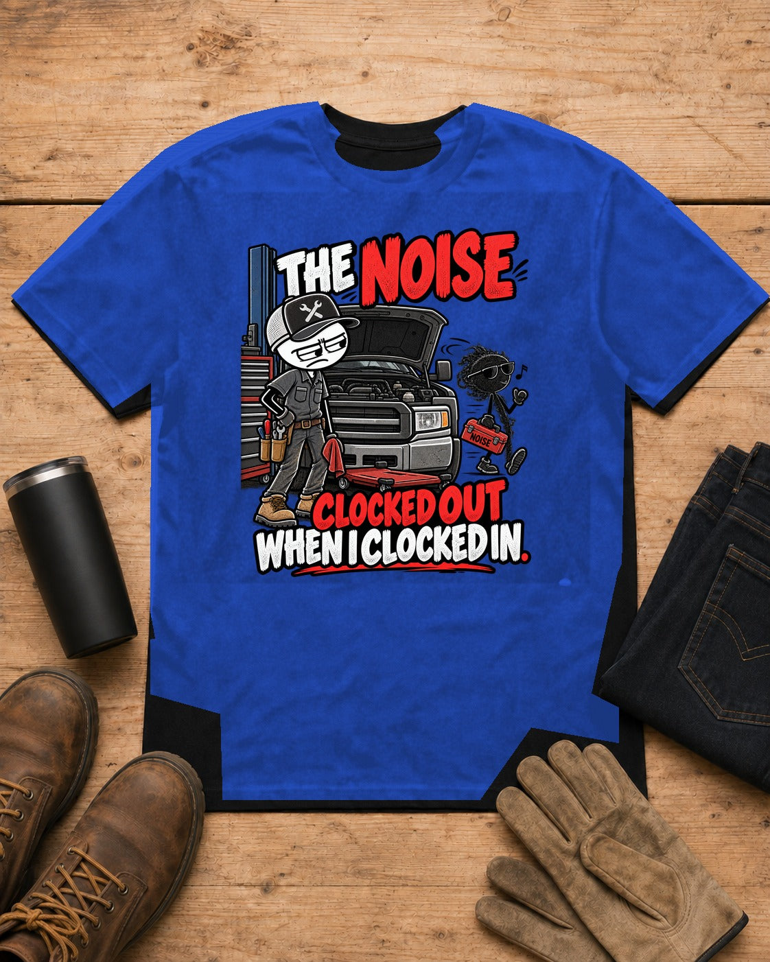 The Noise Clocked Out | Mechanic T-Shirt