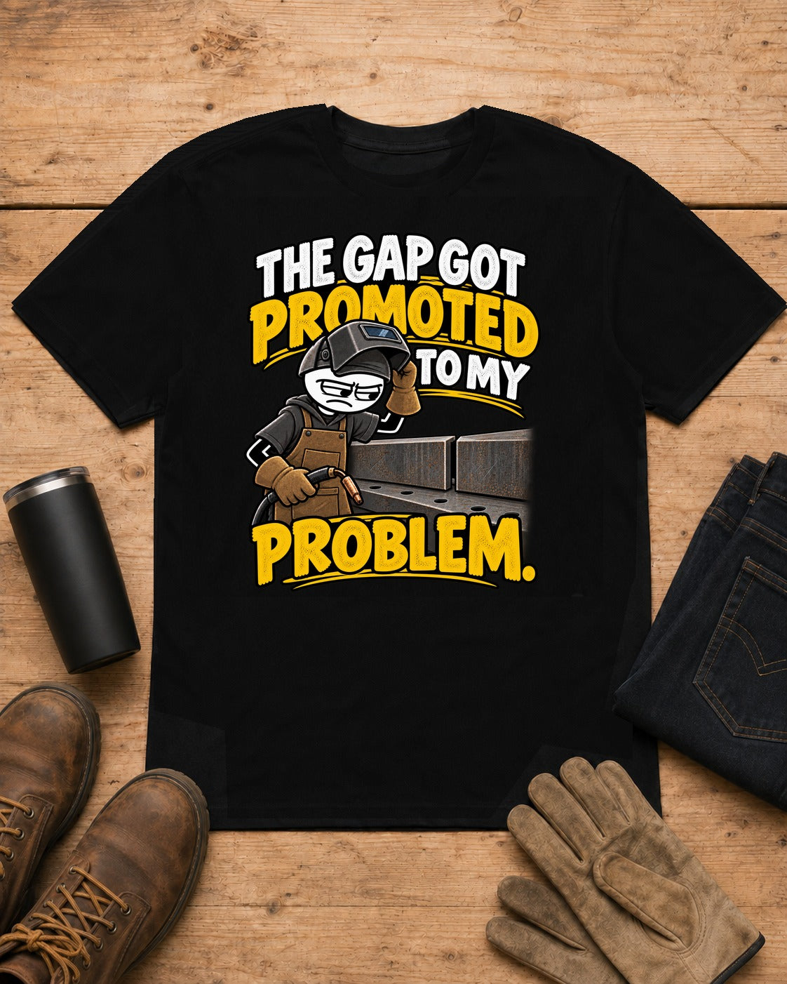 The Gap Got Promoted to My Problem | Welder T-Shirt